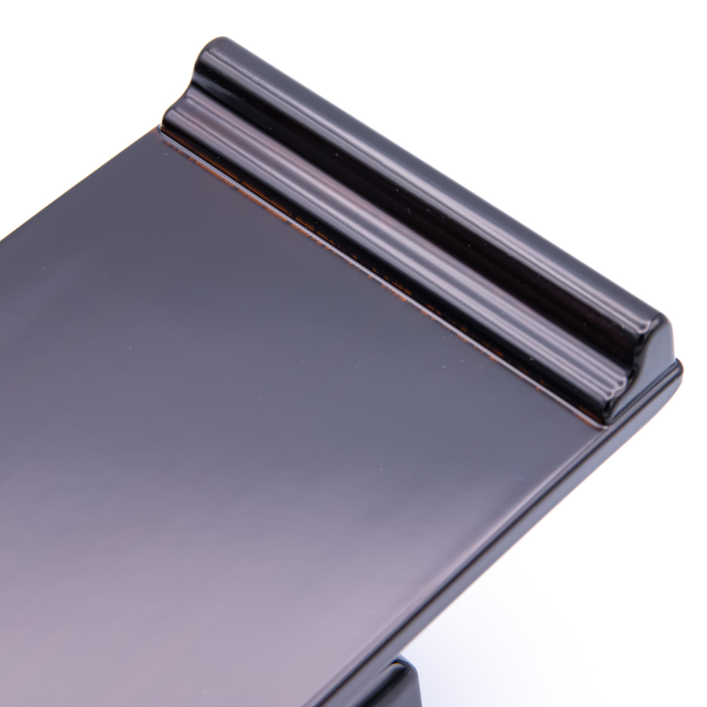 仏茶器台 プラスチック 黒檀調 7.5寸 22cm×7.5cm×7cm 天目台 創価学会
